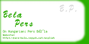 bela pers business card